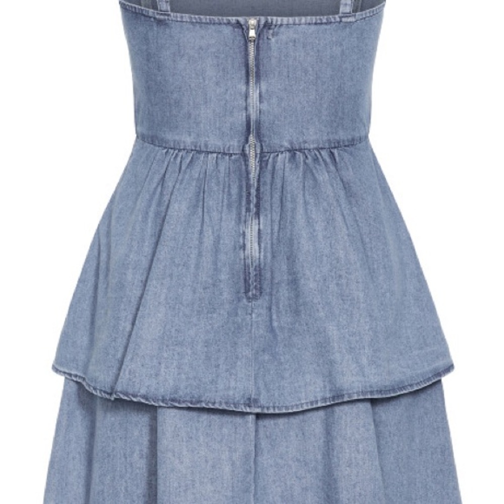 City Chic Blue Denim Mini Dress - Picture 5 of 8